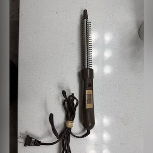 Vintage 80s Brown Vidal Sassoon Pro Curling‎ Brush Iron VS-162 Dual Temp